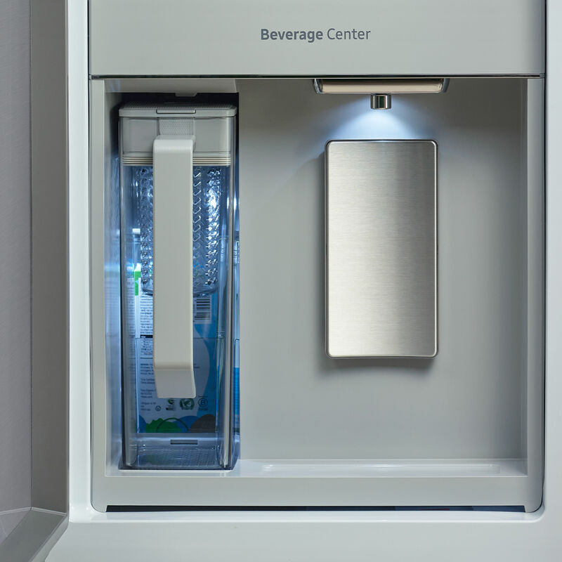 Samsung Bespoke 36 in. 22.5 cu. ft. Smart Counter Depth 4-Door Flex French Door Refrigerator with AI Family Hub+ & Internal Water Dispenser - Fingerprint Resistant Stainless Steel, Fingerprint Resistant Stainless, hires
