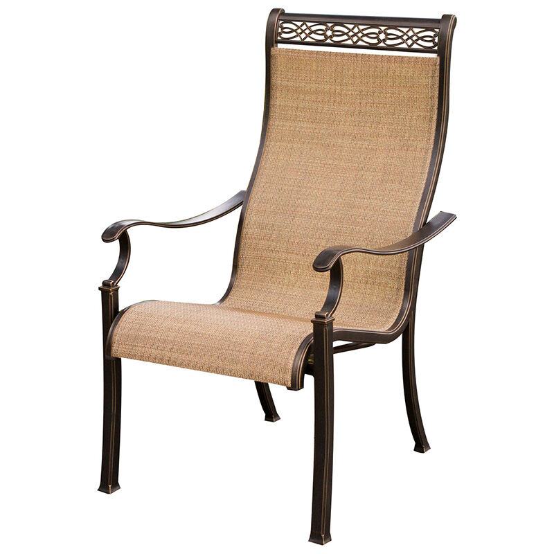 Hanover Manor 9-Piece Square Dining Set with 8 Sling-back Chairs, , hires