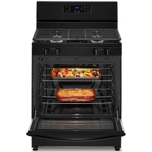 Whirlpool 30 in. 5.1 cu. ft. Gas Range with 4 Sealed Burners - Black, , hires