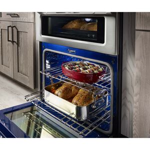 KitchenAid 30 in. 6 cu. ft. True European Convection Double Oven Gas Range with 5 Sealed Burners & Griddle - Stainless Steel, Stainless Steel, hires