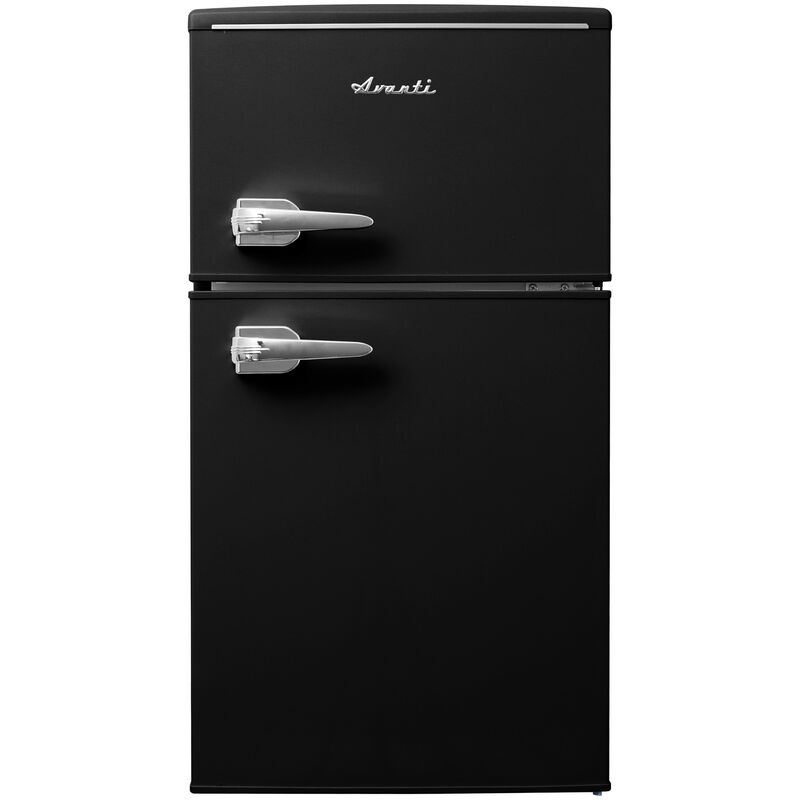 Avanti 18 in. 3 cu. ft. Mini Fridge with Top Freezer - Black, Black, hires