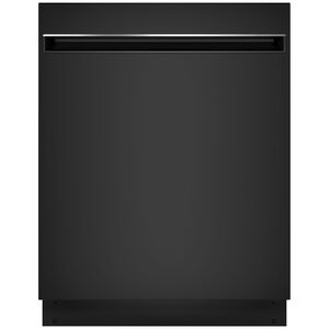 GE 24 in. Built-In Dishwasher with Top Control, 51 dBA Sound Level, 12 Place Settings, 3 Wash Cycles & Sanitize Cycle - Black, Black, hires