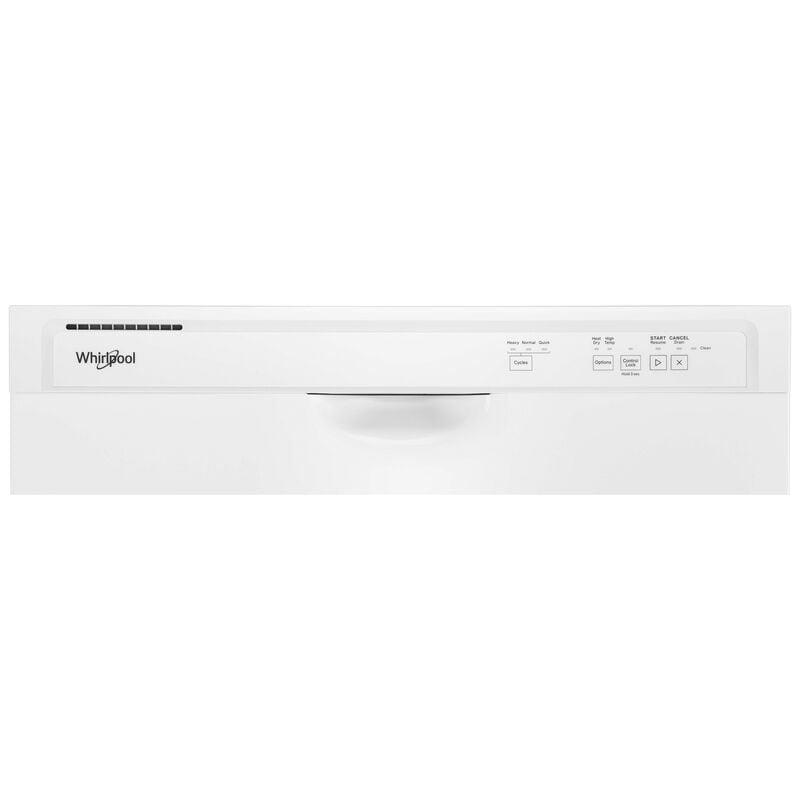 Whirlpool 24 in. Front Control Dishwasher with 59 dBa Sound Level & Pocket - White, White, hires
