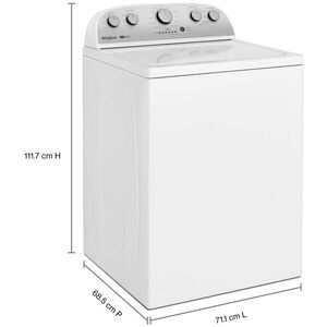 Whirlpool 28 in. 3.8 cu. ft. Top Load Washer with 2-in-1 Removable Agitator - White, , hires