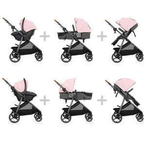 Evenflo Shyft Intuiti Travel System with Revolve180 LiteMax NXT Rotating Infant Car Seat - Amaranth Pink, , hires