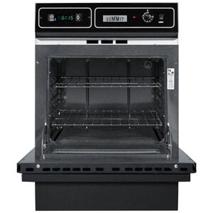 Summit 24 in. 2.9 cu. ft. Gas Single Wall Oven - Black, Black, hires