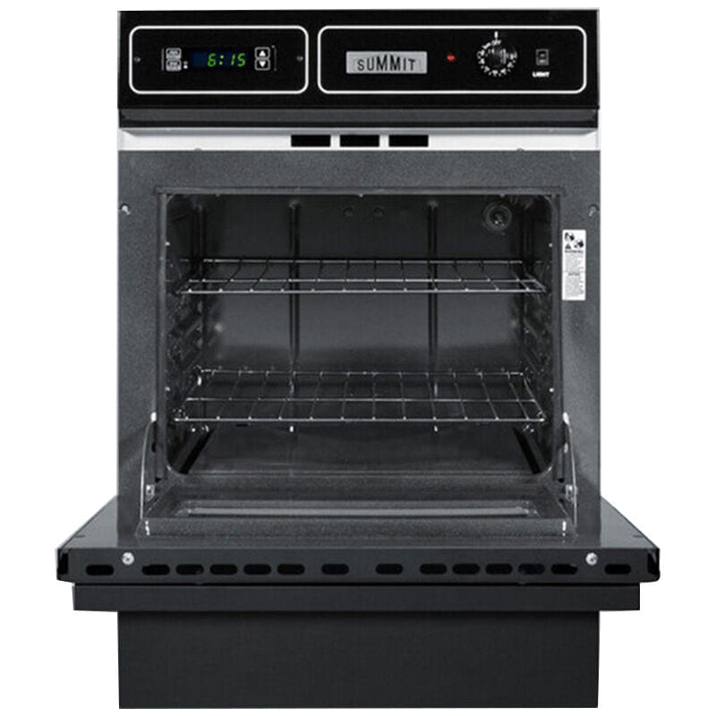 Summit 24 in. 2.9 cu. ft. Gas Single Wall Oven - Black, Black, hires