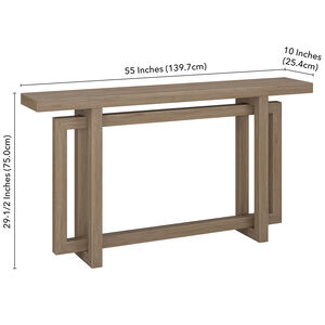 Hudson & Canal Breslow 55" Wide Rectangular Console Table - Antiqued Gray Oak, , hires