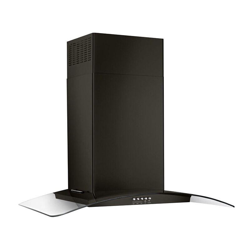 Whirlpool 30 in. Convertible Chimney Style Range Hood with 400 CFM, 3 Fan Speeds & 2 LED Lights - Black Stainless, , hires