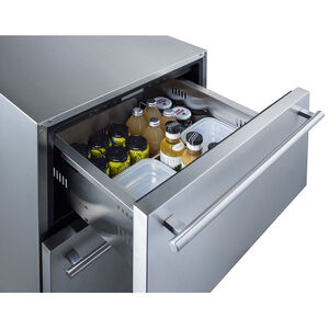 Summit 24 in. 4.8 cu. ft. Outdoor Double Refrigerator Drawers - Custom Panel Ready, , hires