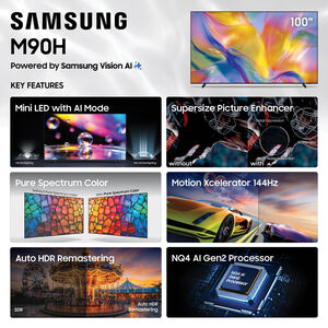 Samsung - 100" Class M90H Mini-LED 4K UHD Smart Tizen TV, , hires