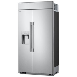 SKS 42 in. 25.6 cu. ft. Built-In Smart Counter Depth Side by Side Refrigerator with Ice & Water Dispenser - Stainless Steel, , hires
