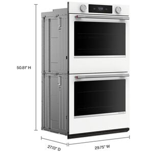KitchenAid 30 in. 10.0 cu. ft. Smart Top Control Steam Electric Double Wall Oven with True European Convection - White, , hires