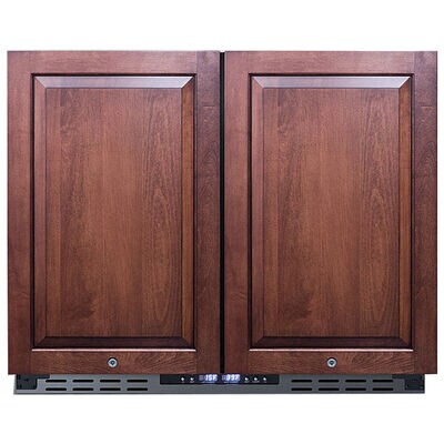 Summit 36 in. 5.8 cu. ft. ADA Compliant Side by Side Undercounter Refrigerator - Custom Panel Ready | FFRF36IFADA