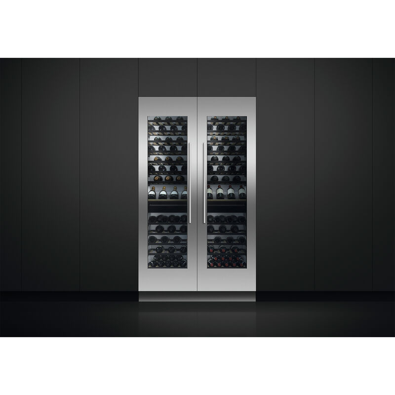 Fisher & Paykel Series 11 24 in. Built-in Column Wine Cabinet with Wood Racks, Dual Temperature Zones & 91 Bottle Capacity - Custom Panel Ready, , hires