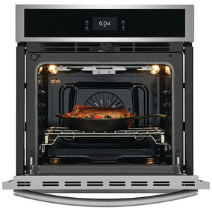 Frigidaire Gallery 27 in. 3.8 cu. ft. Steam Electric Single Wall Oven with True European Convection - Stainless Steel, Stainless Steel, hires