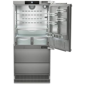 Liebherr 36 in. 19.5 cu. ft. Built-In Counter Depth Bottom Freezer Refrigerator with Ice Maker - Custom Panel Ready, , hires