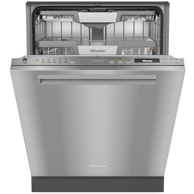 Miele 24 in. Top Control Smart Dishwasher with 42 dBa Sound Level, 3rd-Rack & Pocket - Stainless Steel | G7186SCVISFP
