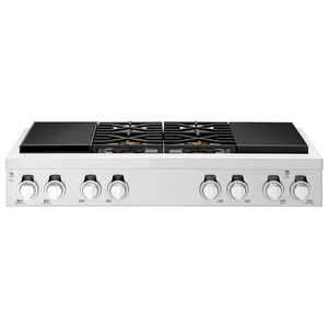 SKS 48 in. 6-Burner Smart Dual Fuel Natural Gas Rangetop with Simmer Burner & Power Burner - Stainless Steel, , hires