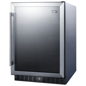 Summit Commercial 24 in. Built-In/Freestanding 5.0 cu. ft. Compact Beverage Center with Adjustable Shelves & Digital Control - Stainless Steel, , hires