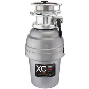 XO 3/4 HP Batch Feed Waste Disposer with 2500 RPM, Anti-Jam & Noise Reducing Insulation - Silver, , hires