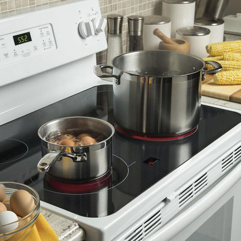 Ge 30 top white electric cooktop