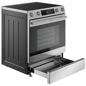 Bosch 300 Series 30 in. 5.8 cu. ft. Air-Fry Standard Convection Slide-In Electric Range with Smoothtop Burners - Stainless Steel, , hires