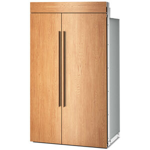 KitchenAid 48 in. 30.0 cu. ft. Built-In Counter Depth Side-by-Side Refrigerator with Ice Maker - Custom Panel Ready, Custom Panel Required, hires