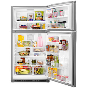 Whirlpool 33 in. 21.3 cu. ft. Top Freezer Refrigerator - Fingerprint Resistant Stainless Steel, Stainless Steel, hires