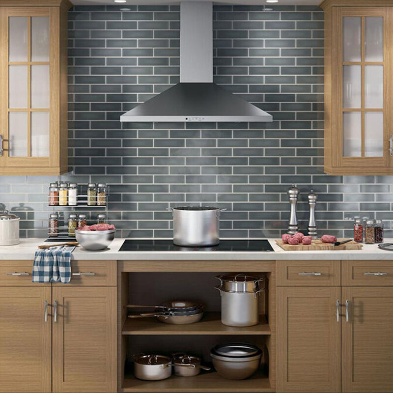 GE 36 in. Chimney Style Range Hood with 4 Speed Settings, 350 CFM, Convertible Venting & 2 Halogen Lights - Stainless Steel, , hires