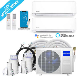 MRCOOL 4th Gen DIY 36,000 BTU 230V Dual-Zone Smart Ductless Mini-Split Air Conditioner with Heat & 25 ft. Install Kit for up to 1500 Sq. Ft., , hires