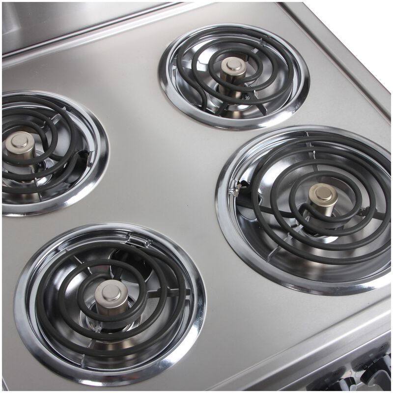 Avanti 24 in. 2.6 cu. ft. Electric Range with Coil Burners - Stainless Steel, , hires