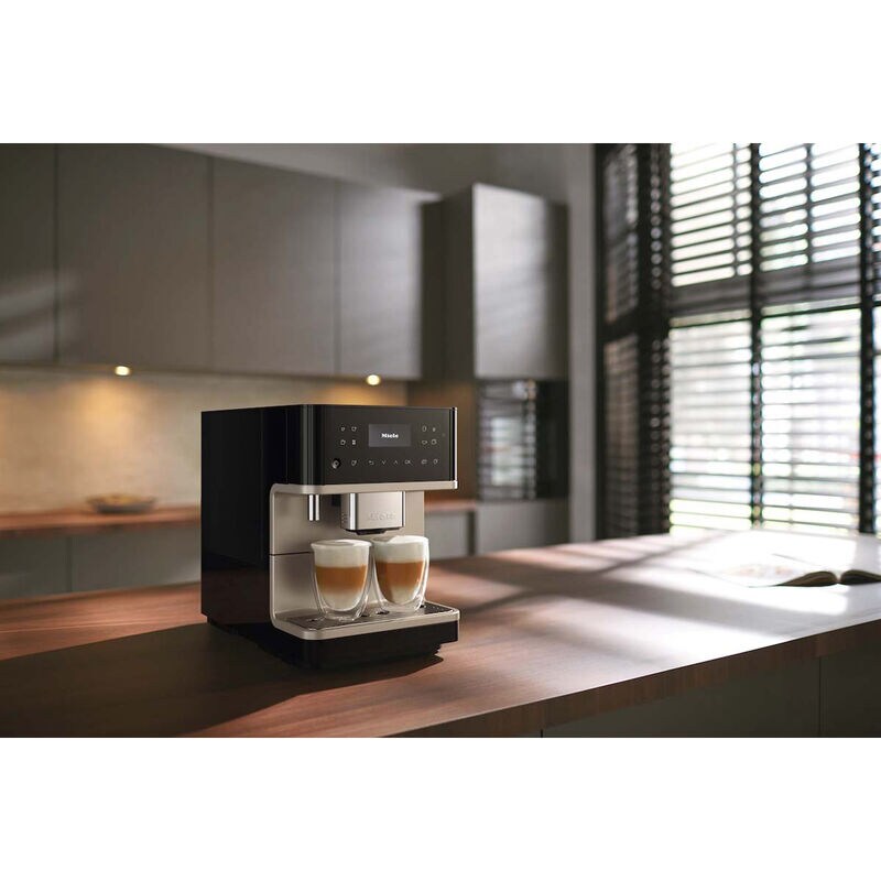 Miele CM 6360 MilkPerfection Countertop Coffee Machine with WiFi Connect & High-Quality Milk Container - Obsidian Black, Obsidian Black, hires