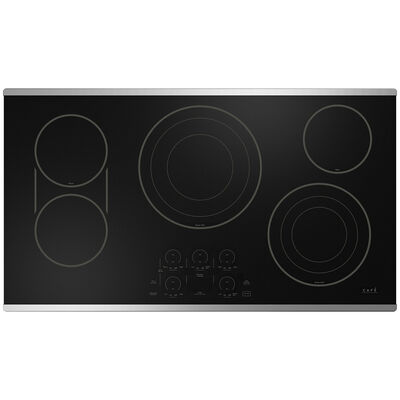 Cafe 36 in. 5-Burner Smart Electric Cooktop with Power Burner - Stainless Steel | CEP90362TSS