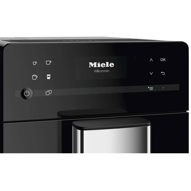 Miele CM 5310 Silence Countertop Coffee Machine with AromaticSystem, OneTouch for 2 Convenient Cleaning and Maintenance Programs - Obsidian Black, Black, hires