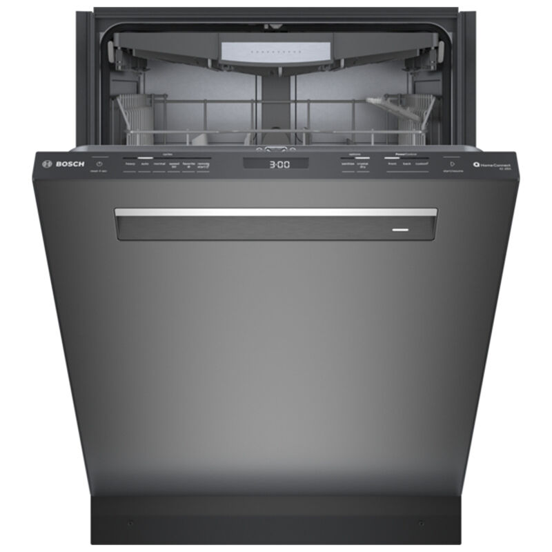 Bosch 800 Series 24 in. Top Control Smart Dishwasher with 42 dBa Sound Level, 3rd-Rack, CrystalDry & Pocket - Black Stainless, Black Stainless, hires