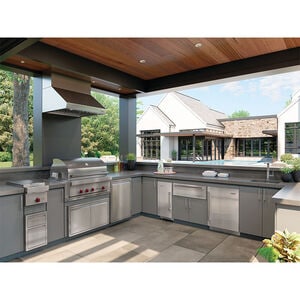 Wolf 36 in. 3-Burner Built-In Natural Gas Grill with Rotisserie, Sear Burner & Smoker Box - Stainless Steel, , hires