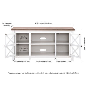 Hudson & Canal Colton TV Stand - White And Gray Oak, , hires