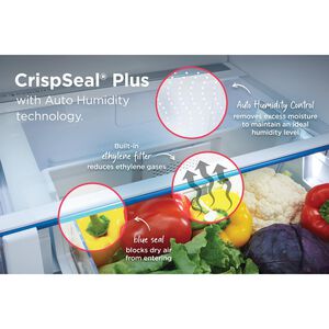 Frigidaire 36 in. 27.8 cu. ft. French Door Refrigerator with Ice & Water Dispenser - Stainless Steel, , hires