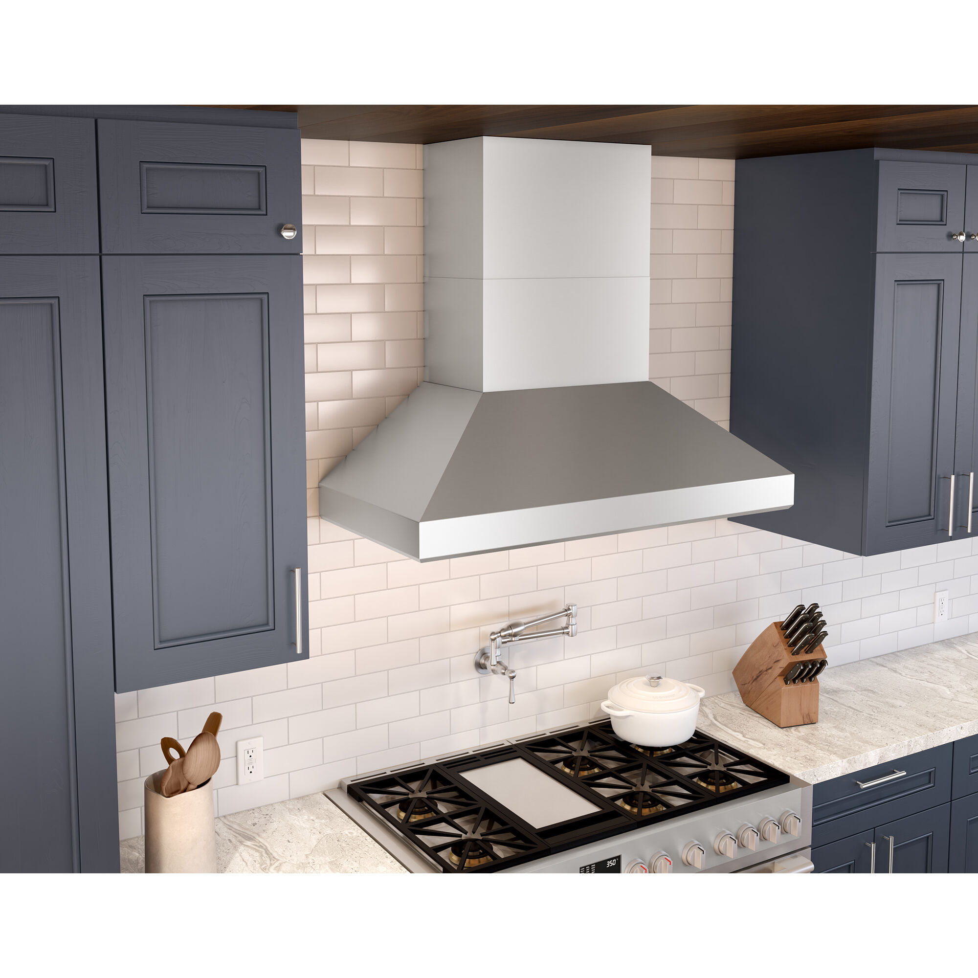 Zephyr Titan Series 48 in. Ducted Chimney Style Range Hood with
