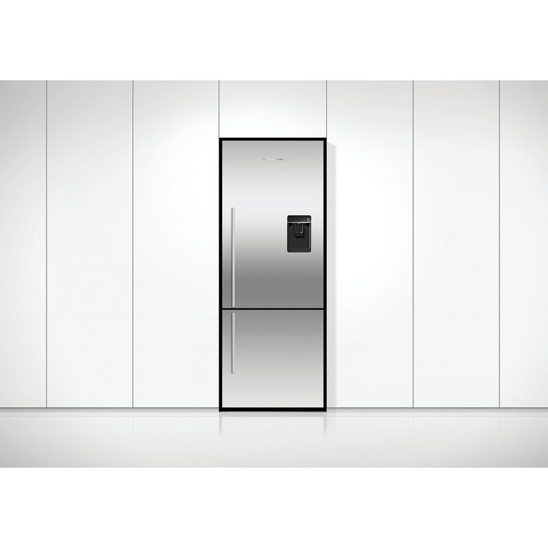 Fisher & Paykel Series 5 25 in. 13.5 cu. ft. Smart Counter Depth Bottom Freezer Refrigerator with Water Dispenser - Stainless Steel, , hires