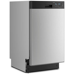 Whirlpool 18 in. Front Control Flush-Mount Dishwasher with 48 dBA Sound Level, Heat Dry & Pocket Handle - Stainless Steel, , hires