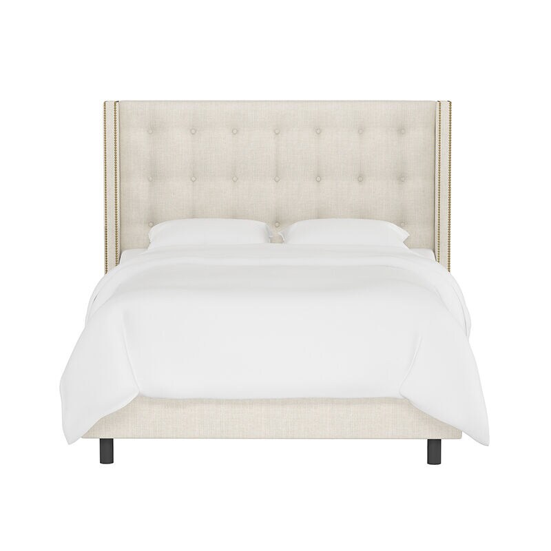 Skyline Furniture Velvet Blush Queen Diamond Tufted Bed-2722BEDVLVTBLSH -  The Home Depot