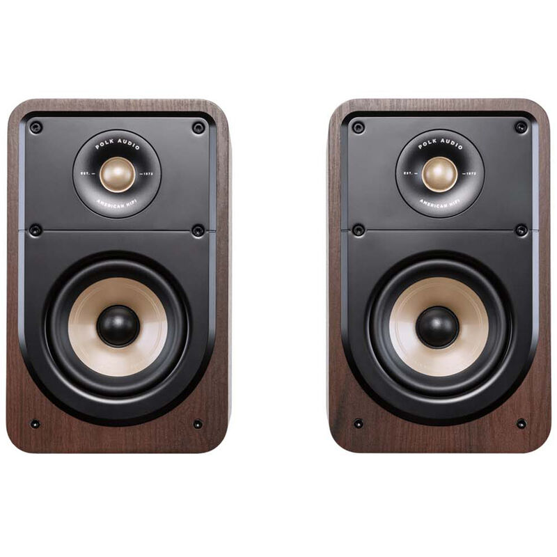 Polk Signature Elite ES15 High-Quality Compact Bookshelf Speakers (Pair) - Brown, Brown, hires