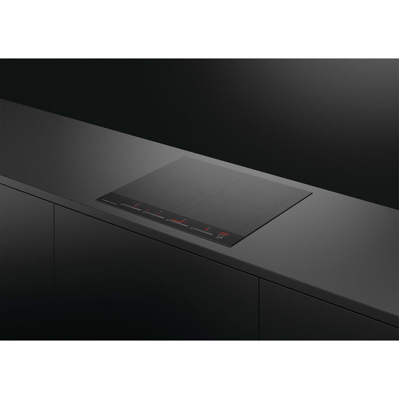 Fisher & Paykel Series 7 24 in. 4-Burner Induction Cooktop with Simmer Burner & Power Burner - Black Glass, , hires