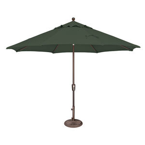 SimplyShade Catalina 11' Octagon Push Button Market Umbrella in Solefin Fabric - Forest Green, Green, hires