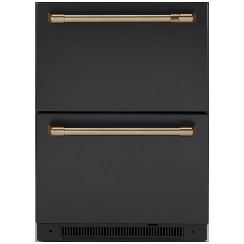 Cafe 24 in. 5.7 cu. ft. Double Refrigerator Drawers - Matte Black, Matte Black, hires