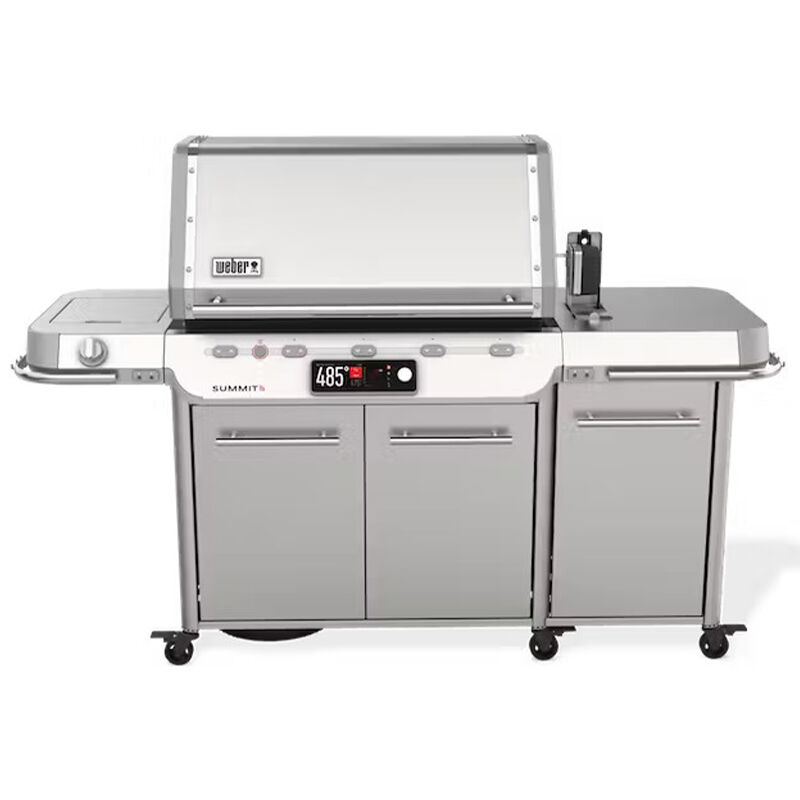 Weber Summit Smart FS38X S Series 5-Burners Liquid Propane Gas Grill with Side Burner, Rotisserie & Smoker Box - Stainless Steel, , hires