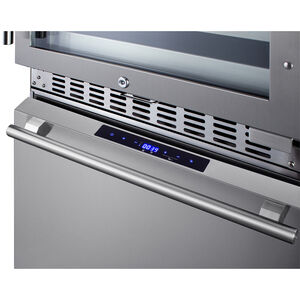 Summit 24 in. Wine Cooler with Wire Racks, Dual Temperature Zones & 46 Bottle Capacity - Stainless Steel, , hires