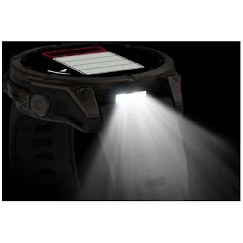 Garmin fenix 9 47 mm, AMOLED Smart Watch - Carbon Gray DLC Titanium with Black Silicone Band, , hires